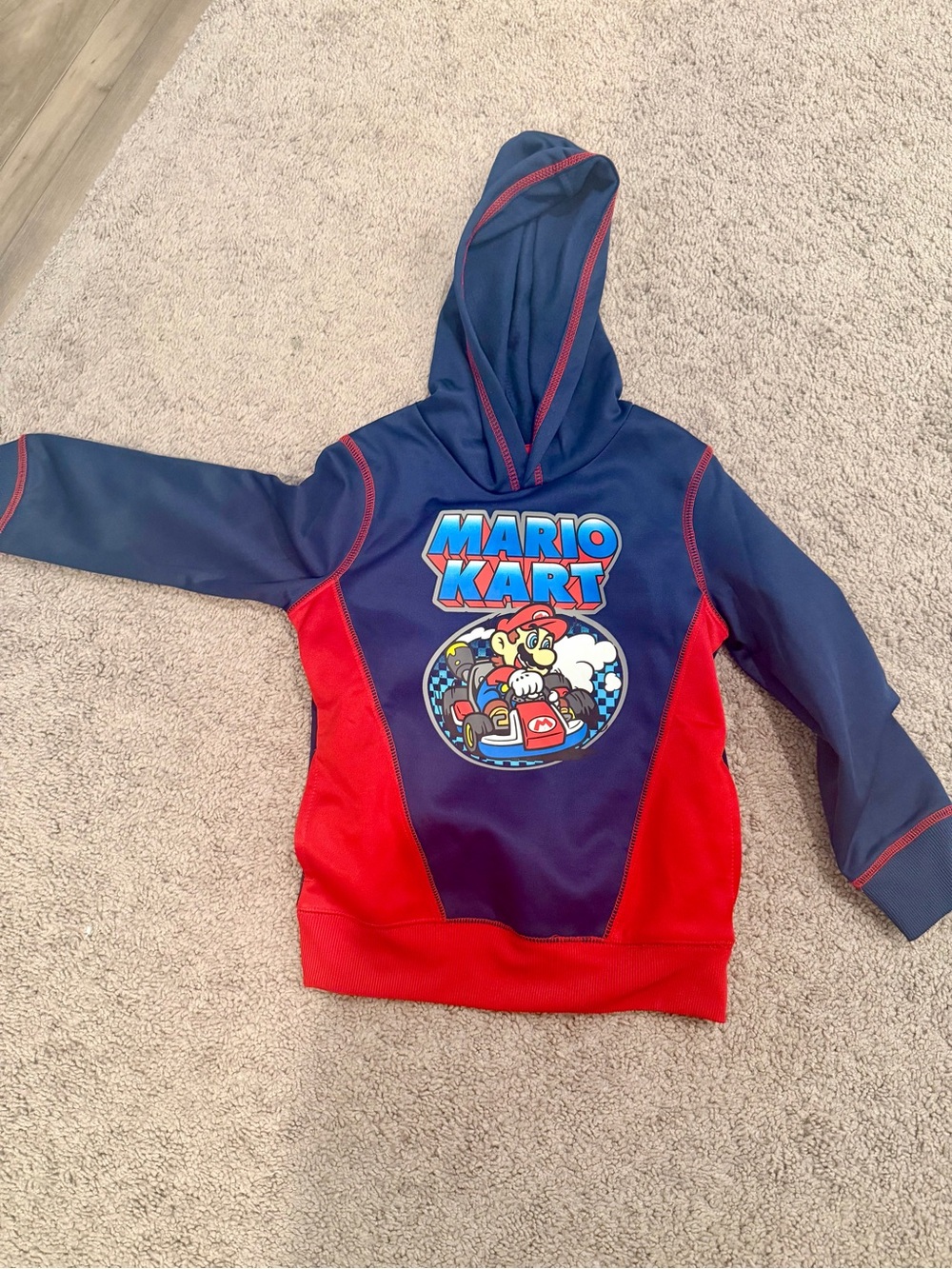 jumping beans Navy and Red Mario Kart Hoodie